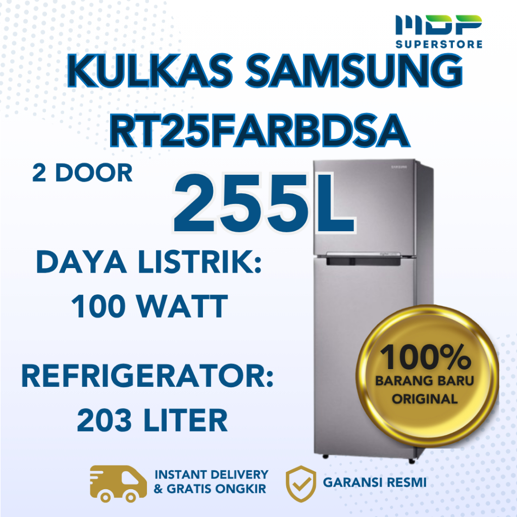 KULKAS SAMSUNG RT25FARBDSA/SE (2 DOOR 255L)