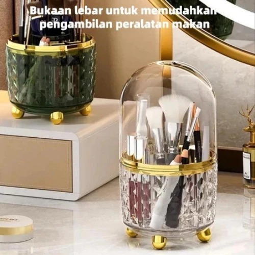 (CHM) TEMPAT SENDOK UFO PUTAR/ TEMPAT SERBAGUNA/ TEMPAT MAKE UP PUTAR