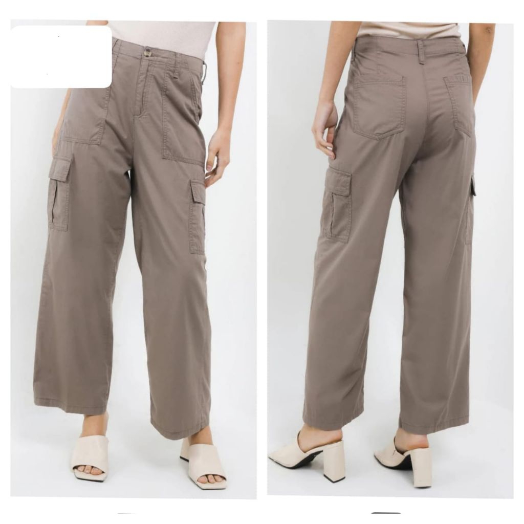 Brown Cullotes Cargo - CARDINAL, Celana Wanita