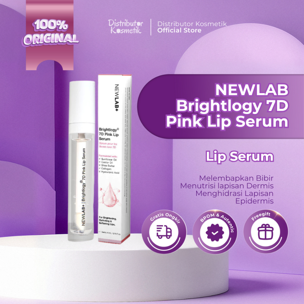 [ AGEN RESMI ] NEWLAB 7D Pink Lip Serum - Serum Pelembab Bibir Pink Alami Original BPOM