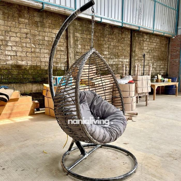 ayunan rotan sintetis ayunan minimalis rotan sintetis rangka besi