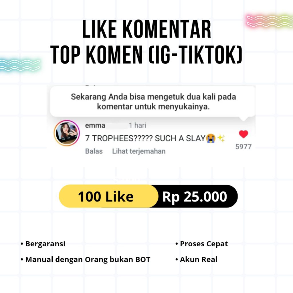 Like Komentar Top Komen IG | TikTok