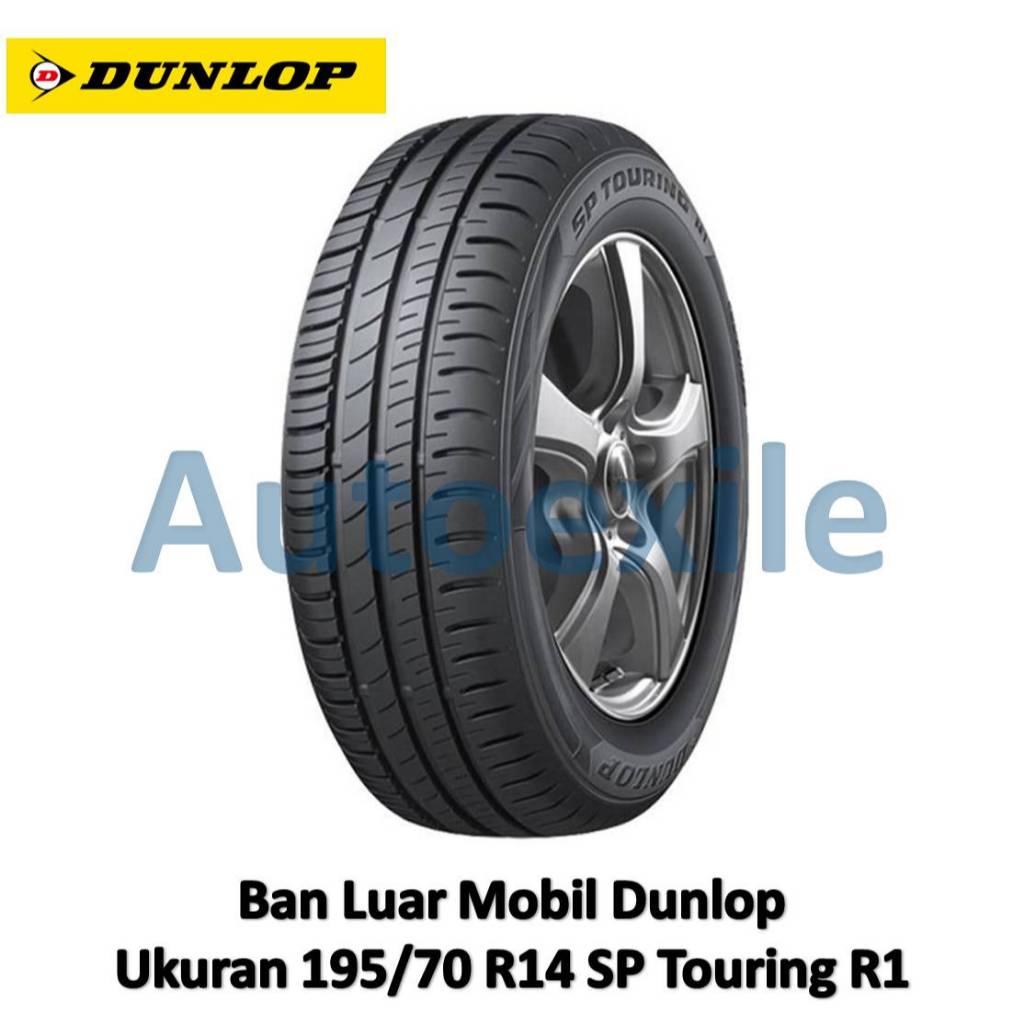 Ban Luar Dunlop 195/70 R14 SP Touring R1 195/70R14 Ring 14 Tubeless Radial Mobil Penumpang Sporty
