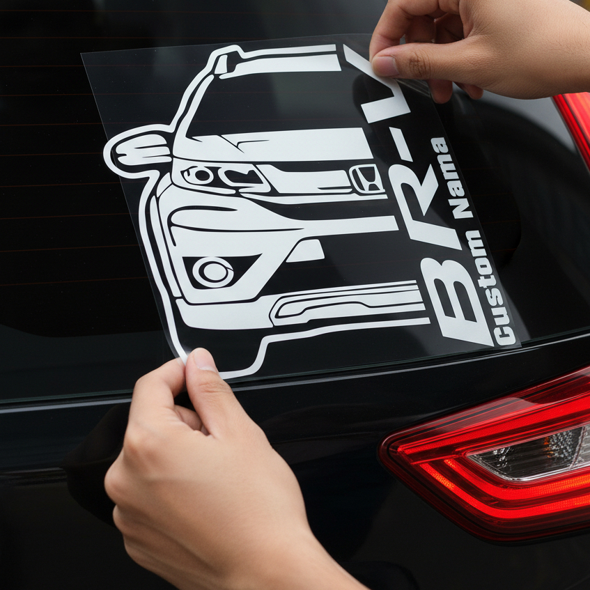 Stiker  Custom Honda BRV Variasi Kaca Mobil