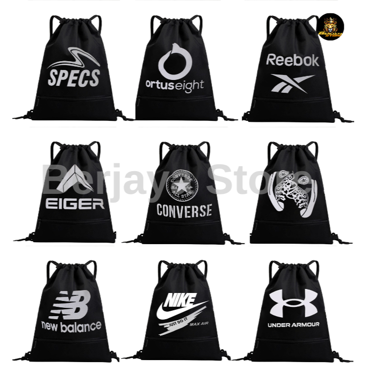 Tas Serut Olahraga Anti Air / Tas Futsal / Tas Serut Sepatu Bahan Tebal