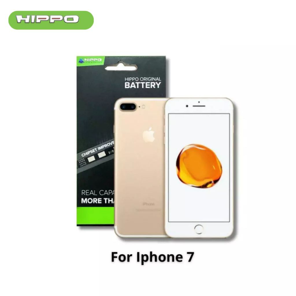 Hippo Baterai Baterry 100% ORI iPhone 7 1960mAh Original Batere Premium Batu Batre Batrai Handphone 