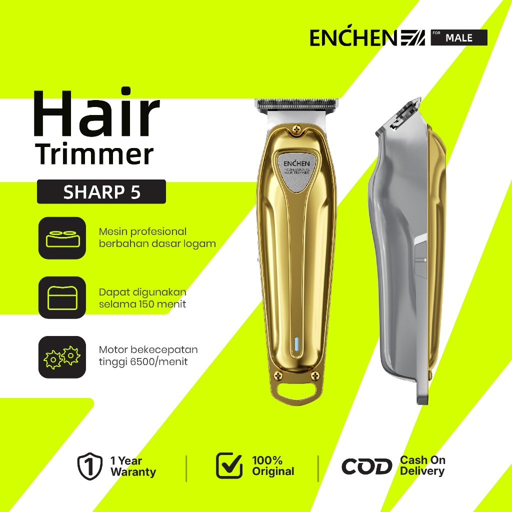 ENCHEN Sharp 5 Hair Clipper Mini Professional Hair Trimmer Alat Cukur Elektrik Rambut Jenggot