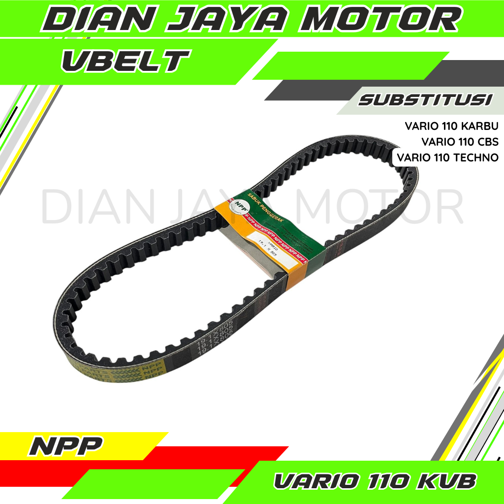 NPP Vbelt Panbel Fanbelt KVB Vario 110 Karbu Vario 110 CBS Vario 110 Techno Vario lama Vanbelt Honda