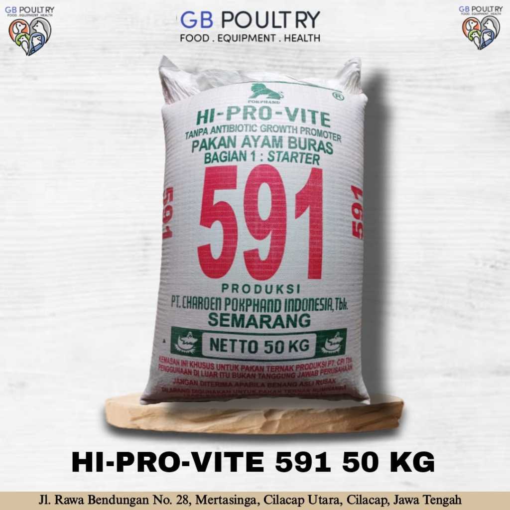 HI-PRO-VITE Pakan ayam buras 591 592 594 1 zak 50kg