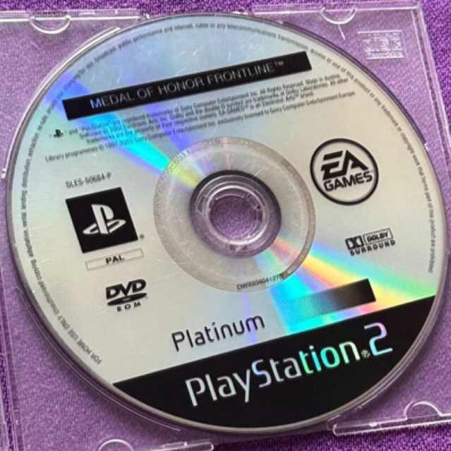 kaset ps2 original pal medal of honor frontline