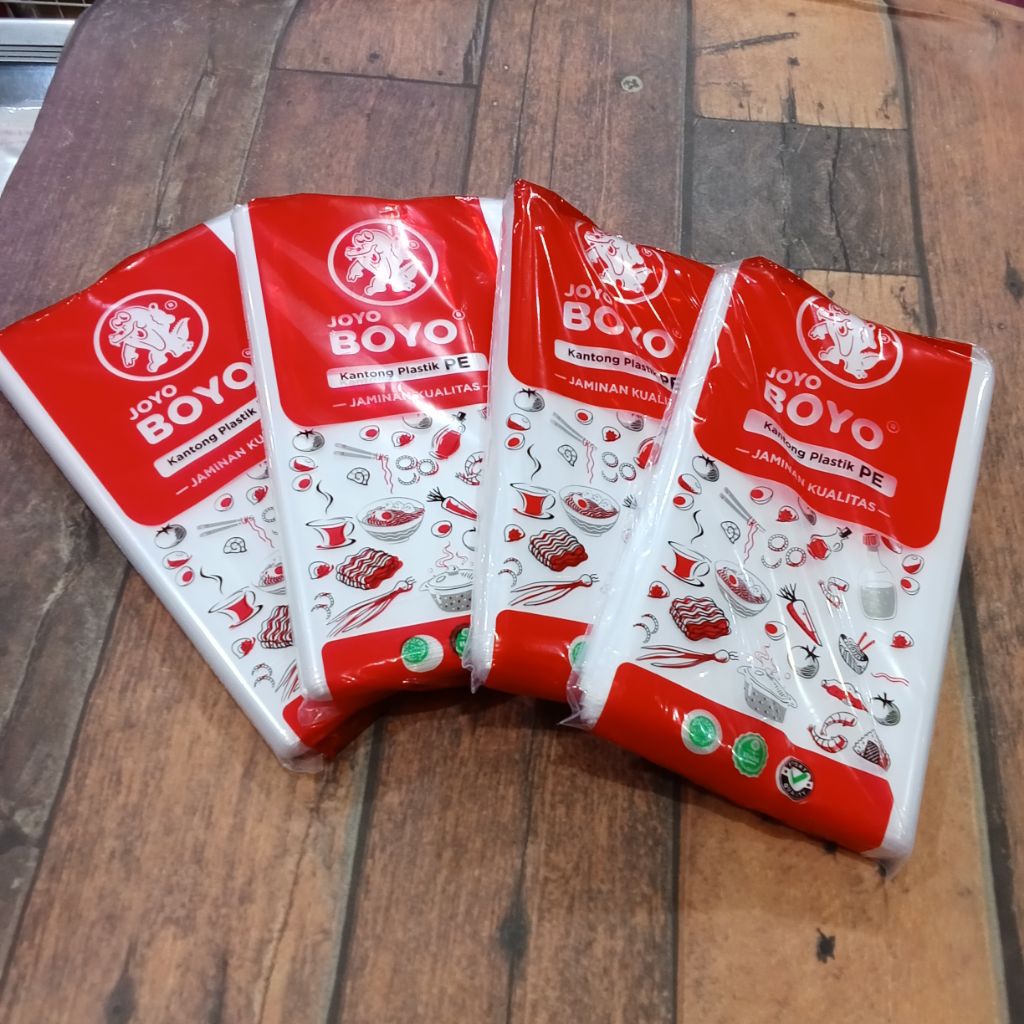 kantong plastik Es/PE tahan santan merk Joyo Boyo ukuran 18x35(1.5kg)/20x35 (2kg)