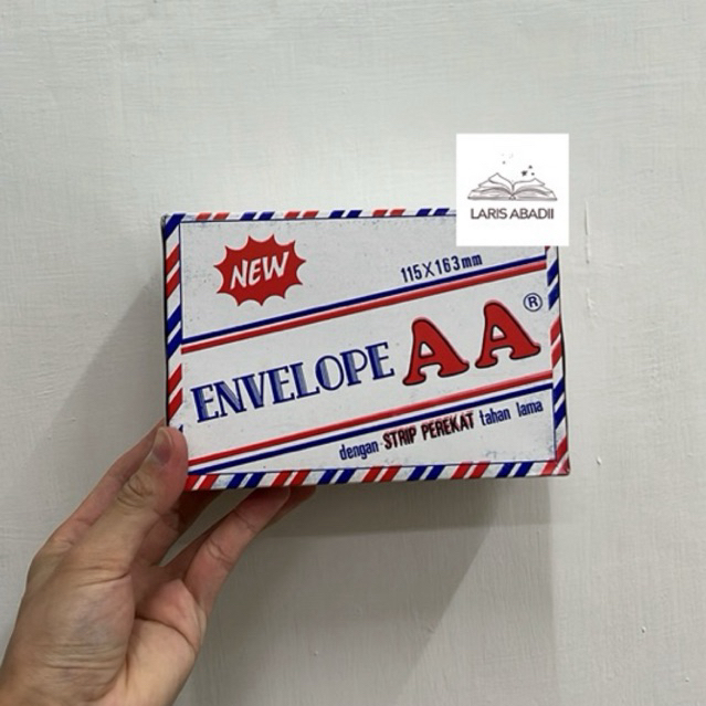 Amplop AA No.110 Tanggung Airmail Silicone Amplop Merah Biru