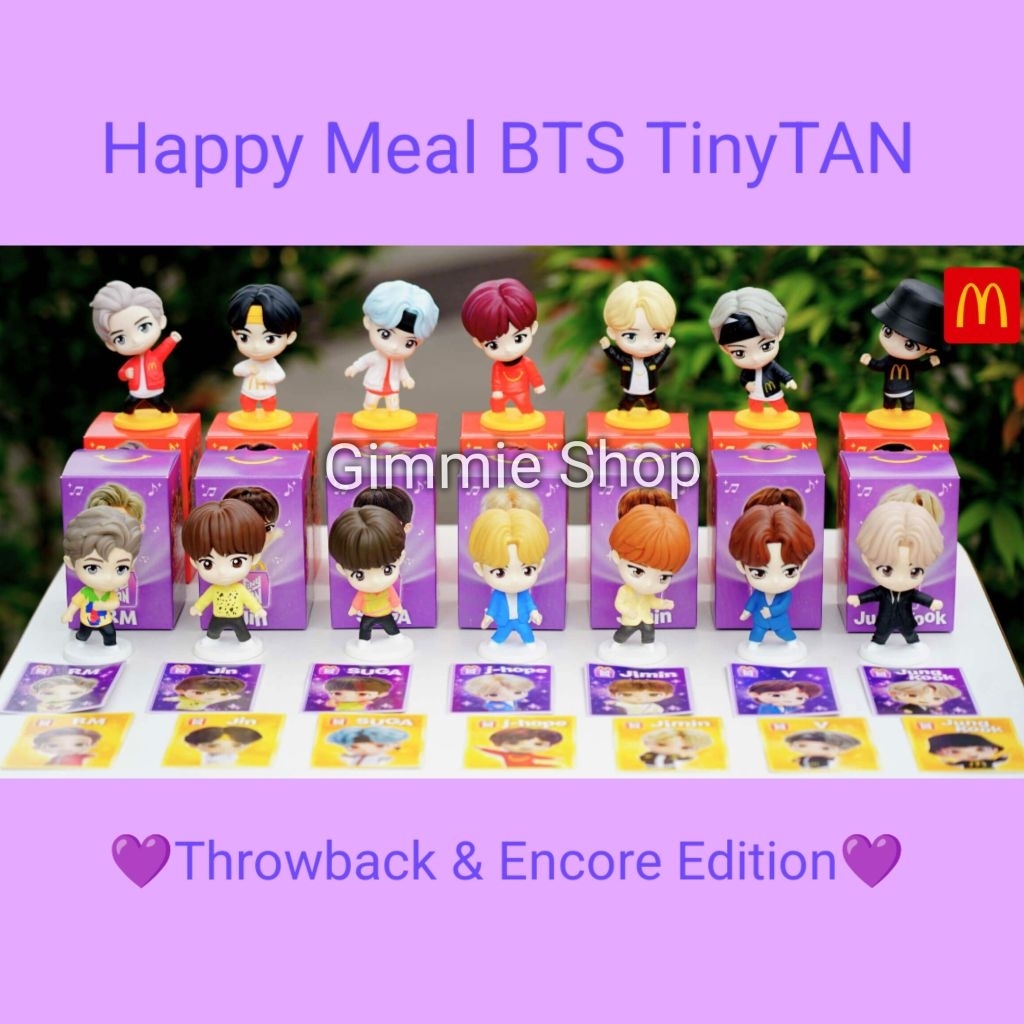 Happy Meal BTS TinyTan Tiny Tan BTS RM Jin Suga Jhope Jimin V Jungkook Throwback Encore Edition Mcdo