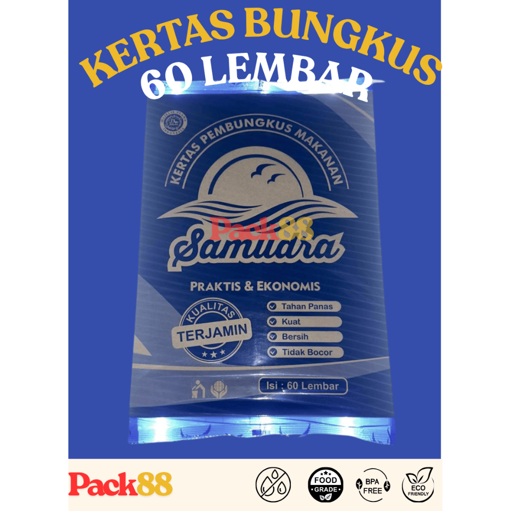 DUA ELANG SAMUDRA BIRU KERTAS BUNGKUS TEBAL CAP DUA ELANG ISI 60 LEMBAR