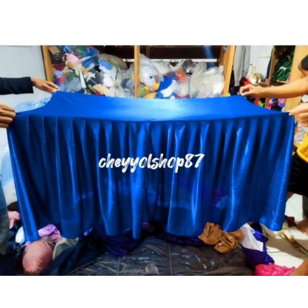 cover meja prasmanan txlxp 70cm x 60cm x 120cm menutup depan samping kanan kiri