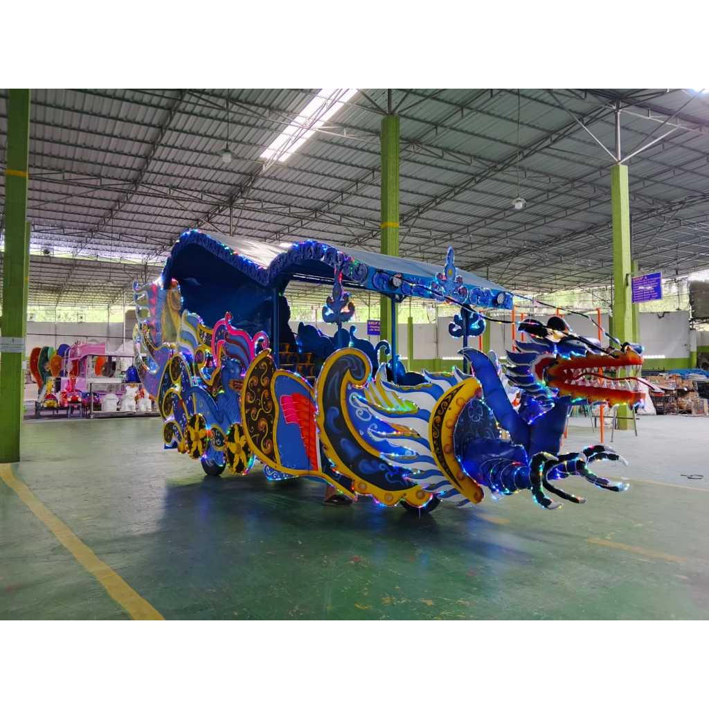 odong odong kereta kencana naga mesin viar // kereta sawah wisata alam outdoor playground murah