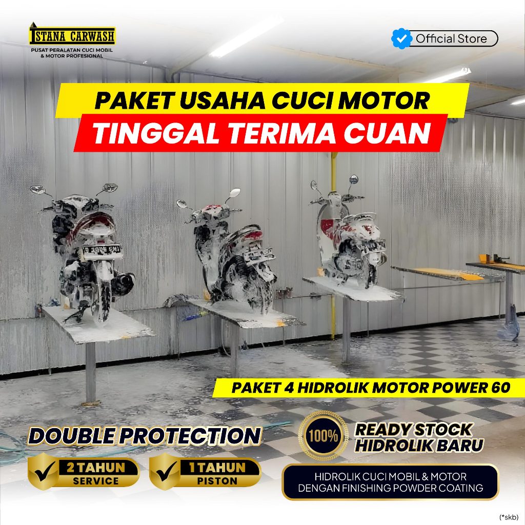 Paket Peralatan Cuci Motor, Paket Steam Motor Hidrolik IKAME ( MTH - 401 A )