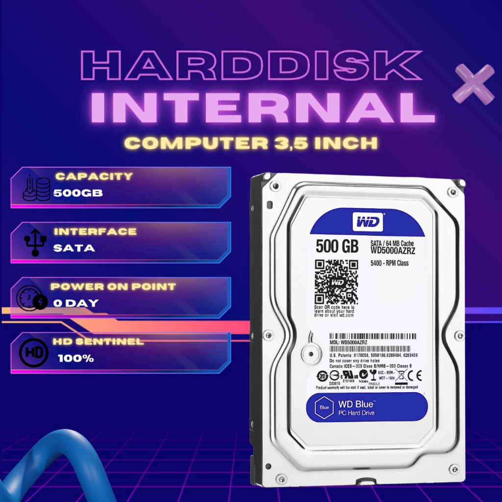 Hardisk 1TB Sata 3.5 Baru 0 Days HDD Internal 1TB For PC