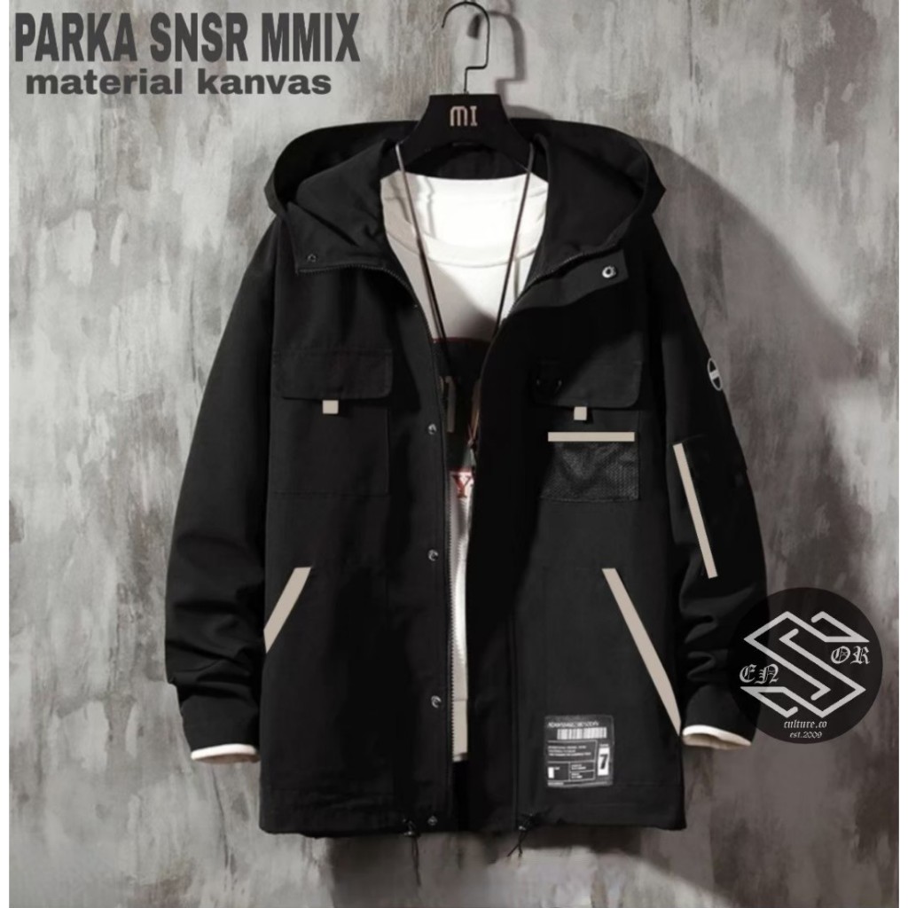 Demaqil Jaket parka pria wanita dewasa sensor mmix premium kanvas