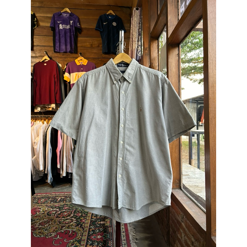 Kemeja Oxford Polo Ralph Lauren Grey Second Original
