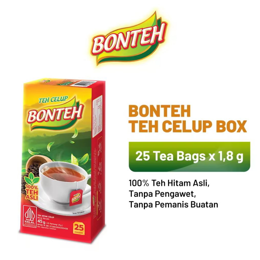 TEH CELUP BONTEH 1 BOX ISI 25 KANTONG