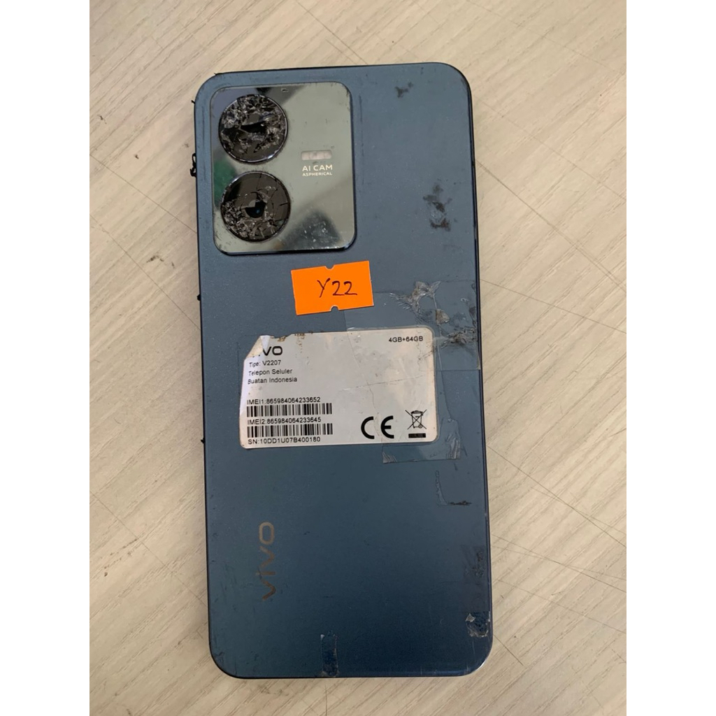 Vivo Y22 mesin normal, minus LCD