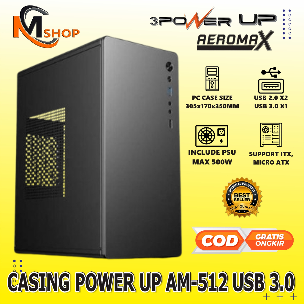 Casing / Case PC Standard Micro ATX Include PSU 500W Murah