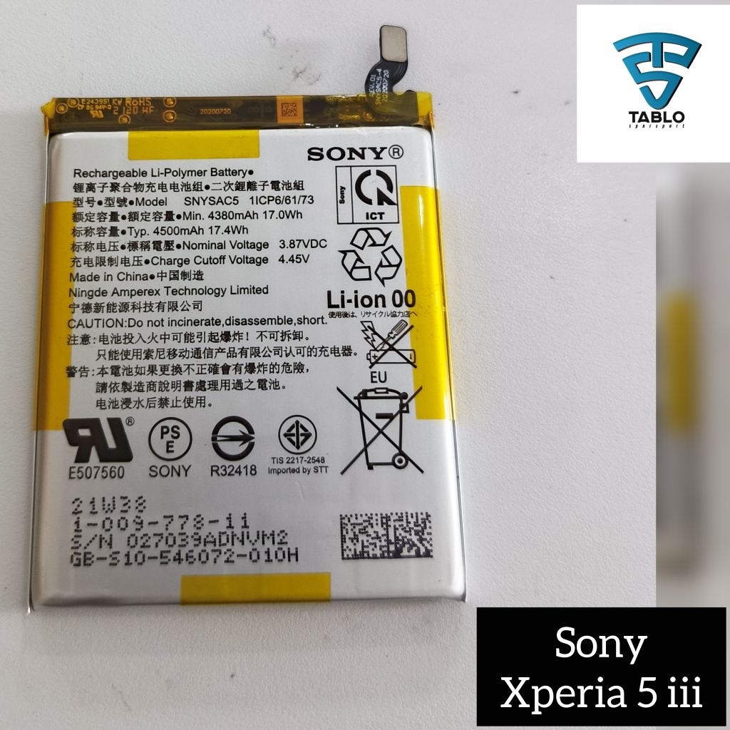 Baterai Sony Xperia 5 iii mark 3 SNYSAC5 original copotan hp