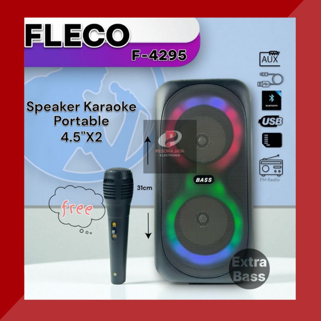 SPEAKER KARAOKE PORTABLE FLECO F-4295