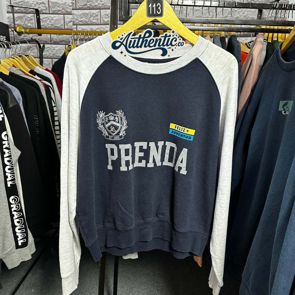 Prenda - Crewneck & Sweatshirt (Navy) Tapped 'White'