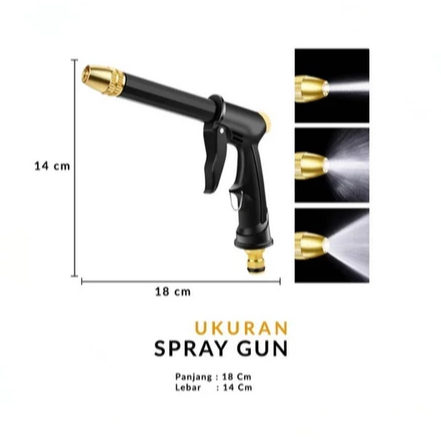 Nozel Nozzle Water Gun Kepala Semprotan Air Penyiram Tanaman Pecuci Mobil Jet Sprayer