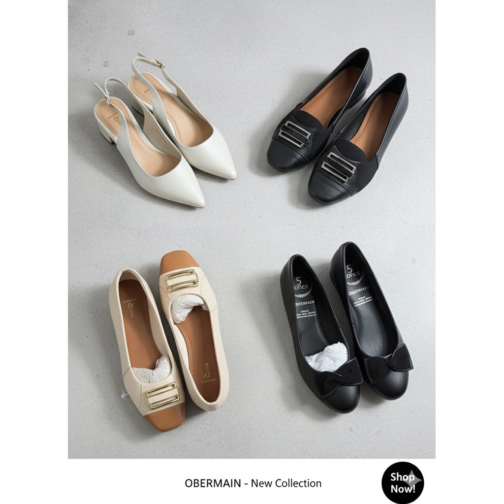 (Bukan Preloved) Sepatu Wanita Obermain Original Reflex Zone Footbed International Patented Beige 36