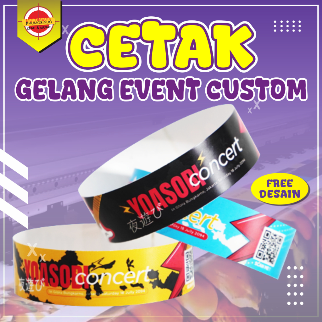 GELANG EVENT CUSTOM/GELANG TIKET CUSTOM/GELANG TIKET KONSER