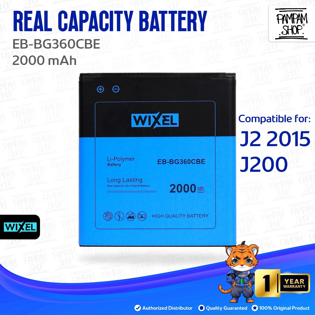WIXEL ORIGINAL Baterai Samsung Galaxy J2 2015 J200 EB-BG360CBE EB-BG360CBC SM-J200G SM-J200F Batre B