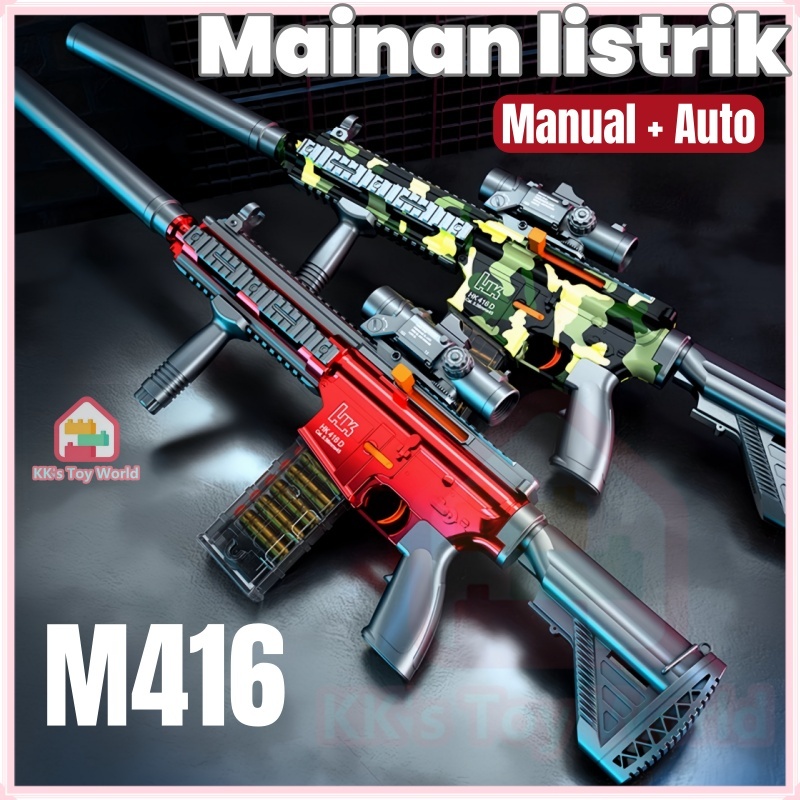 Mainan luar ruangan Senjata mainan otomatis M416 soft bullet Mainan tembakan lembut Mainan tembak am
