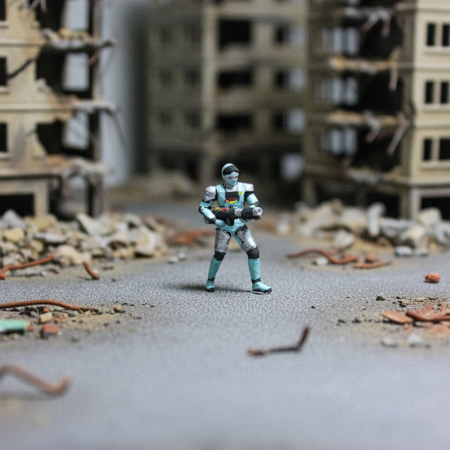 Miniatur Figure Mobile Sheriff Jiban Skala 1/64 Diorama Diecast