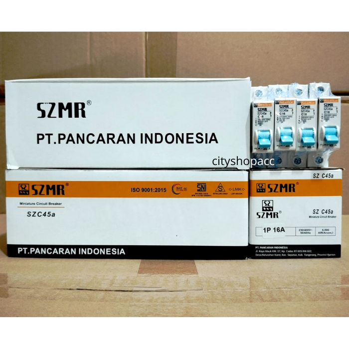 MCB 1 BOX Sekring Listrik 1Phase 2 AMPERE / SZMR Original Saklar MCB Listrik 4A 6A 10A 16A 20A SNI