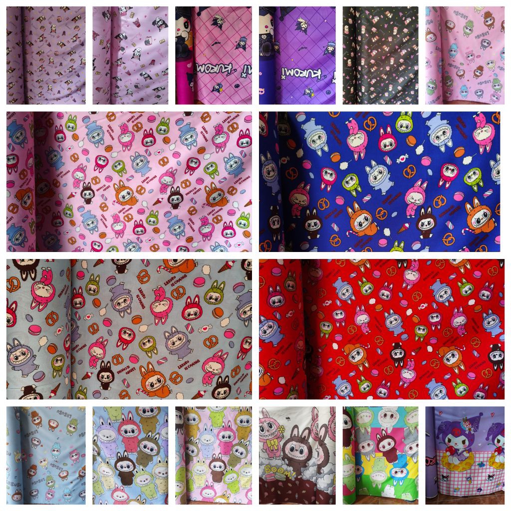 Kain seprei meteran ecer murah motif doraemon