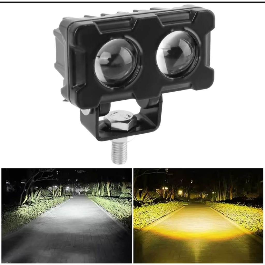 lampu sorot tembak led mobil motor fog lamp kabut drl