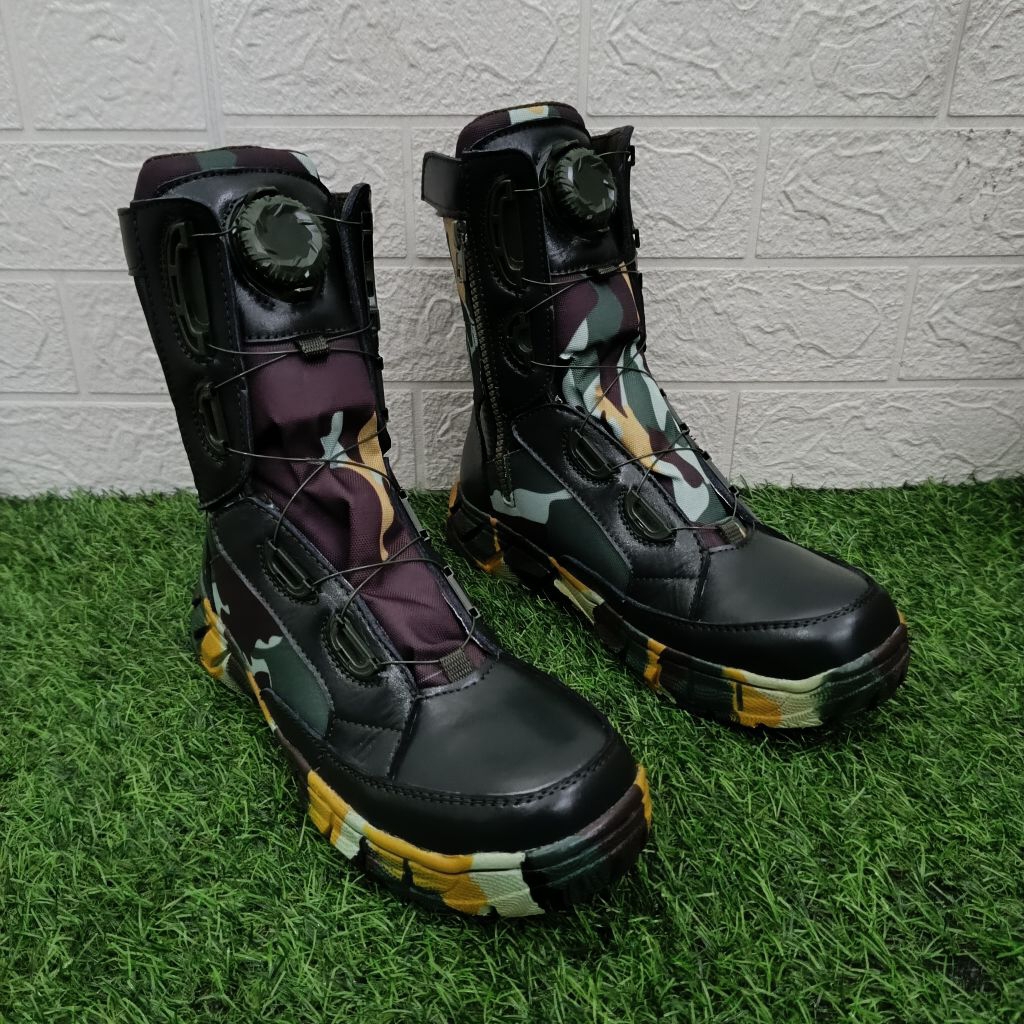 Sepatu PDL Loreng Brimob Tali Putar / Sepatu PDL Loreng Brimob