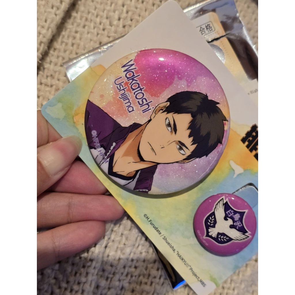 (OFFICIAL) Haikyuu metallic Can Badge Ushijima Tanaka