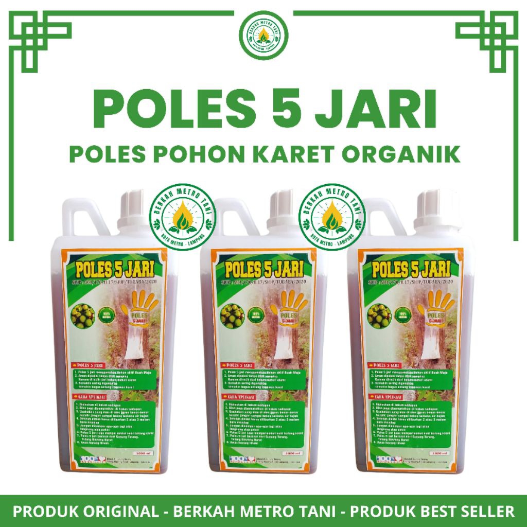 COD POLES 5 JARI - POLES ORGANIK POHON KARET MENGOBATI MATI KULIT DAN MATI GETAH ORIGINAL