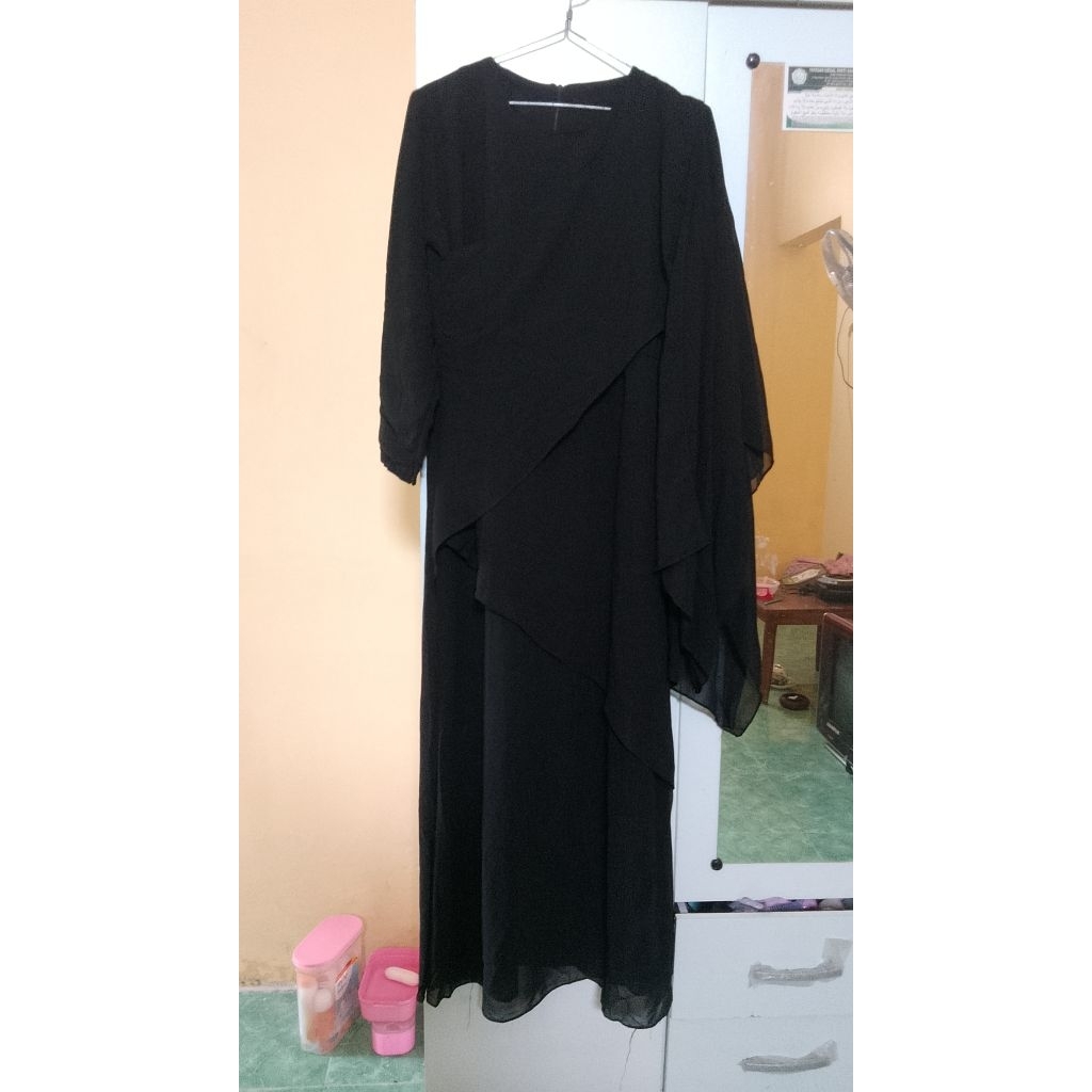 gamis kondangan/gamis bekas/gamis hitam/baju bekas/gamis preloved/pl gamis/gaun pesta/ baju pesta/ b