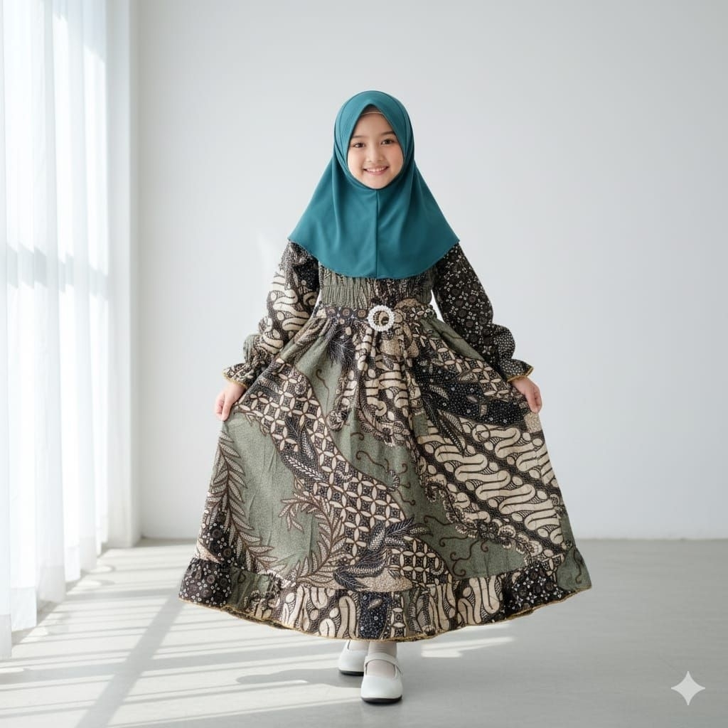 baju batik anak perempuan gamis batik anak perempuan batik full