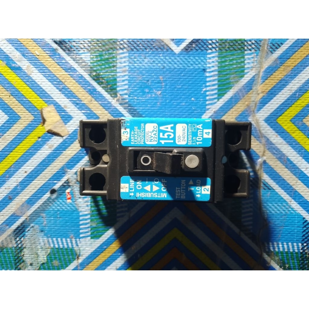 ELCB Earth Leakage Circuit Breaker Mitsubishi NV-L22AZC 15a NV-L22AYCA 20a