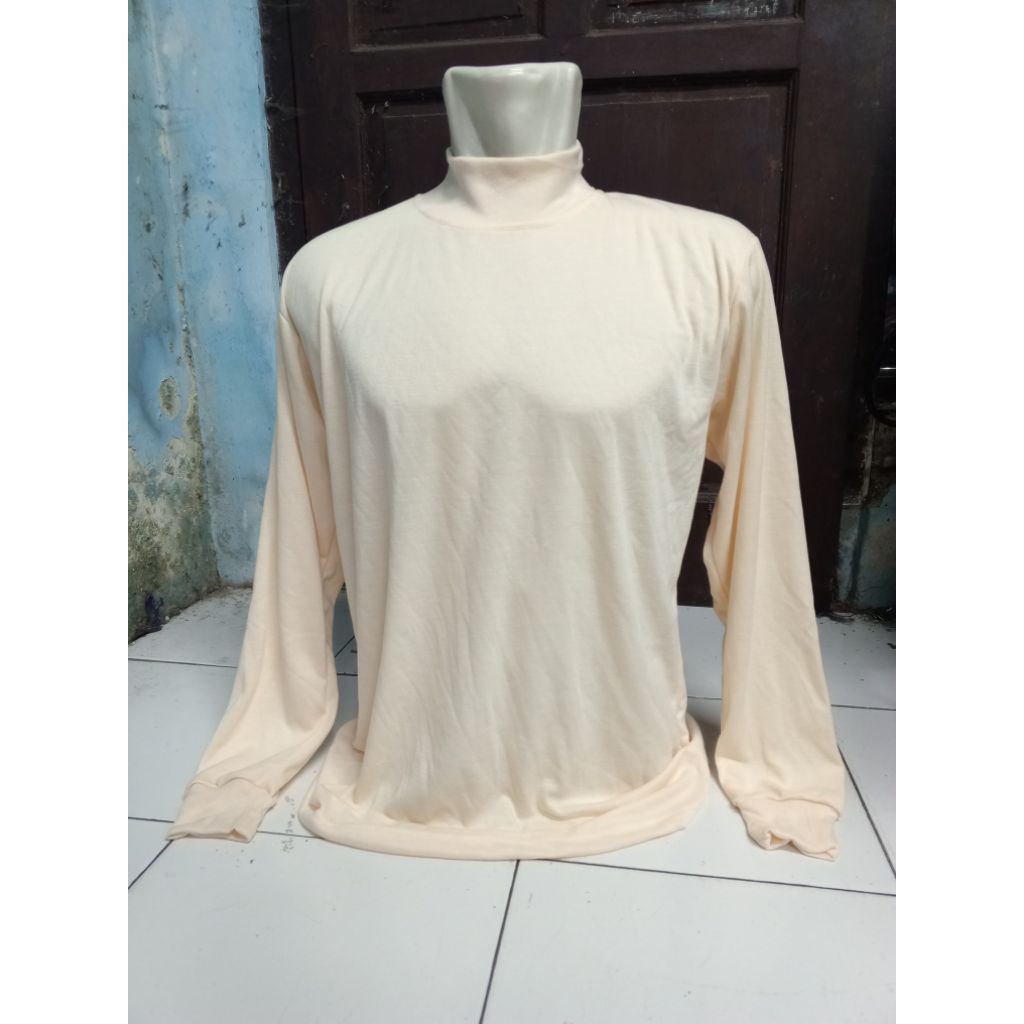 kaos satpam kaos security polos lengan panjang leher tinggi