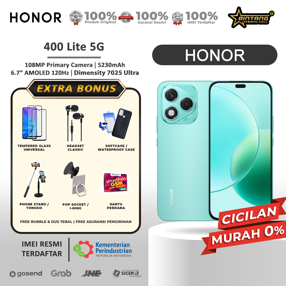 Honor 400 Lite 5G honor400lite 5G NFC ram 8/256gb -  Honor 400 5G NFC ram 12/512gb Garansi Resmi