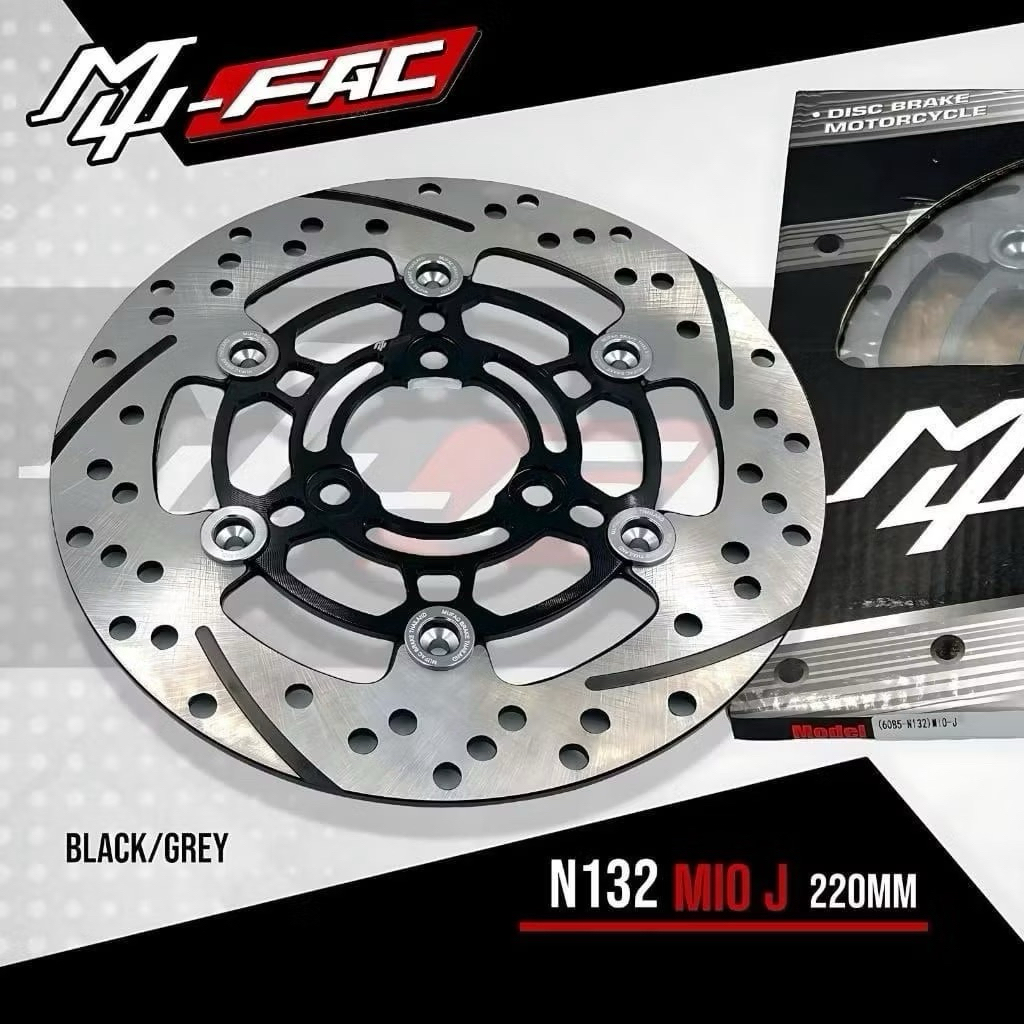 Piringan Cakram / Disc Brake Ukuran 220mm Model Garis Floating Baut 3 – Motor Mio J , Mio GT , Mio S