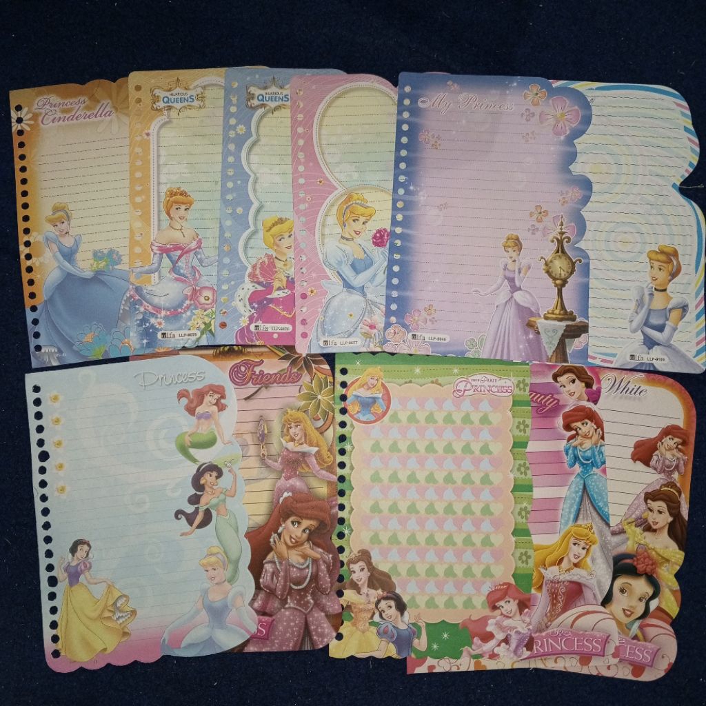 [MINIMAL ORDER 5 LEMBAR - VOLUME 1] PRINCESS CINDERELLA KERTAS BINDER NON HARVEST TIPIS LOOSE LEAF R