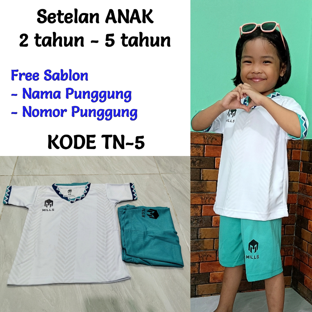 (BGR) Jersey Bola Anak 3 Tahun Laki Laki | Baju Bola Anak 4-5 tahun Laki Laki | Baju Futsal Anak 2th